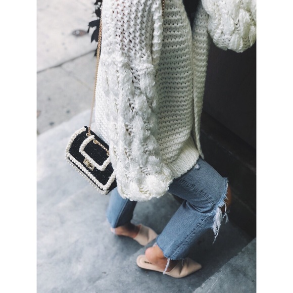 Last 1✨Presley Cream Knit Puff Sleeve Cardigan - Picture 5 of 7